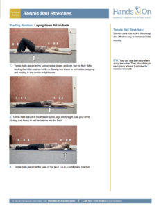 Tennis ball stretch diagram.